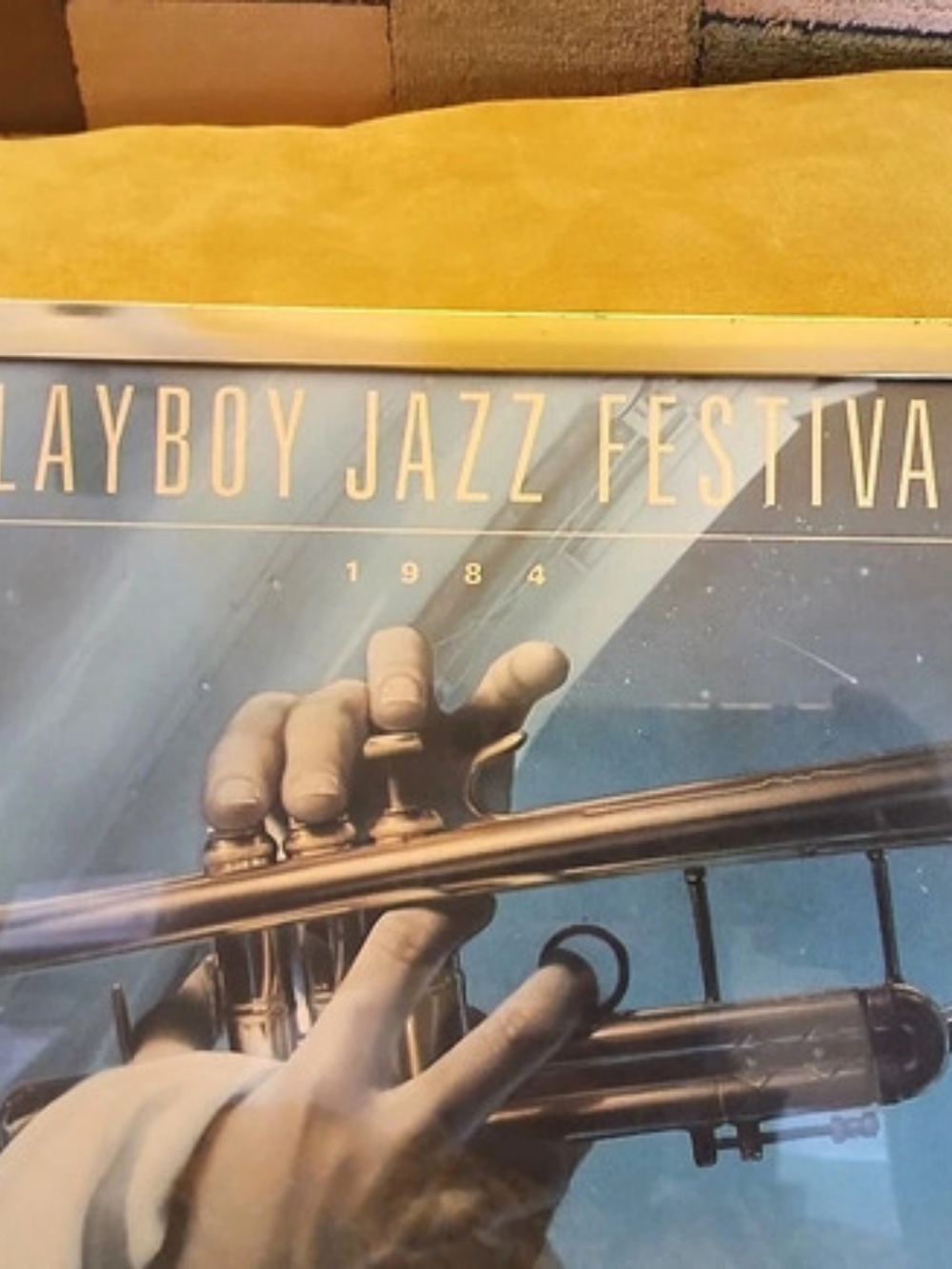 Playboy Jazz Festival 1984 Framed Jazz Festival Wall Art in Blue & Gold